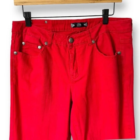 Tru Luxe Womens Red Jeans Sz 30/10 - Picture 3 of 10